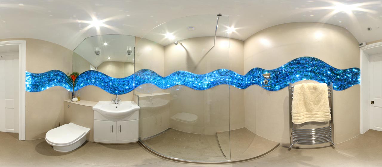 Backlit Glass Bathroom Panorama Backlit Glass Bathroom Panorama